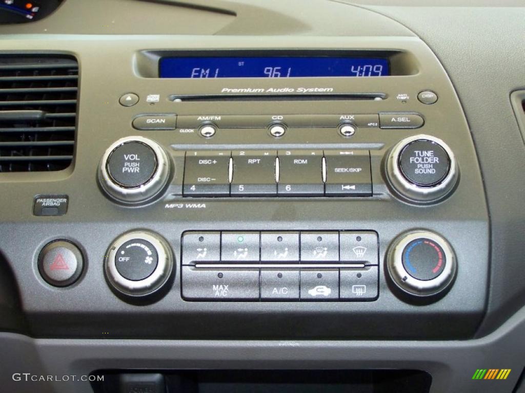 2008 Civic EX Coupe - Atomic Blue Metallic / Gray photo #9