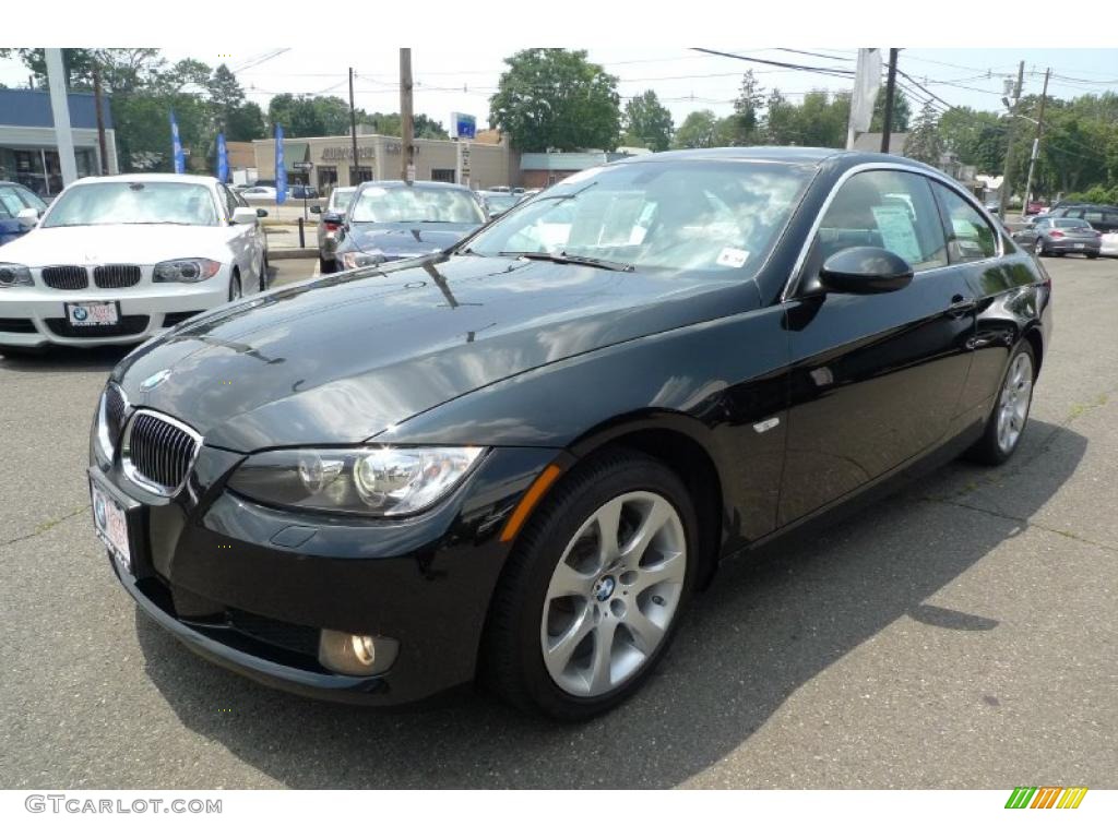 2008 3 Series 328xi Coupe - Jet Black / Black photo #3