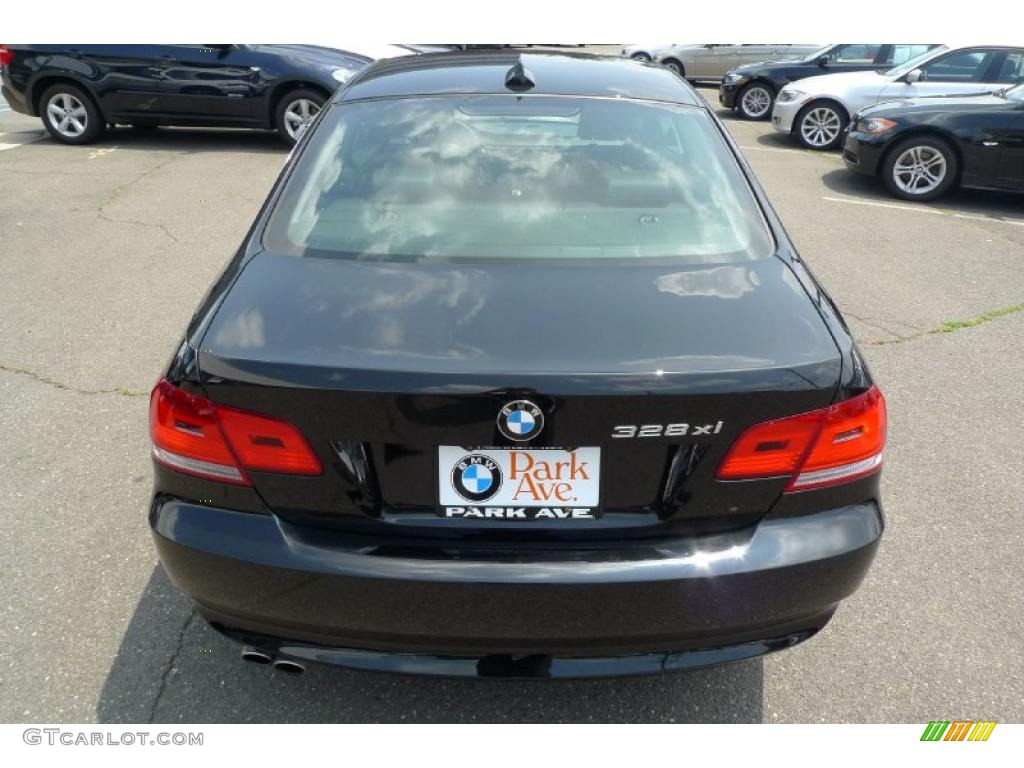 2008 3 Series 328xi Coupe - Jet Black / Black photo #10