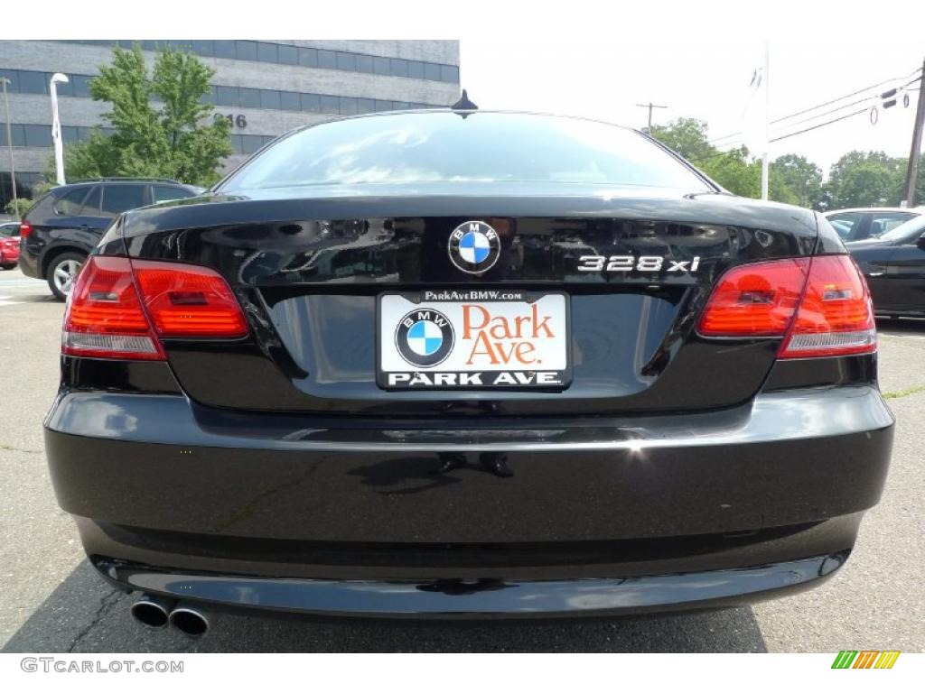 2008 3 Series 328xi Coupe - Jet Black / Black photo #12