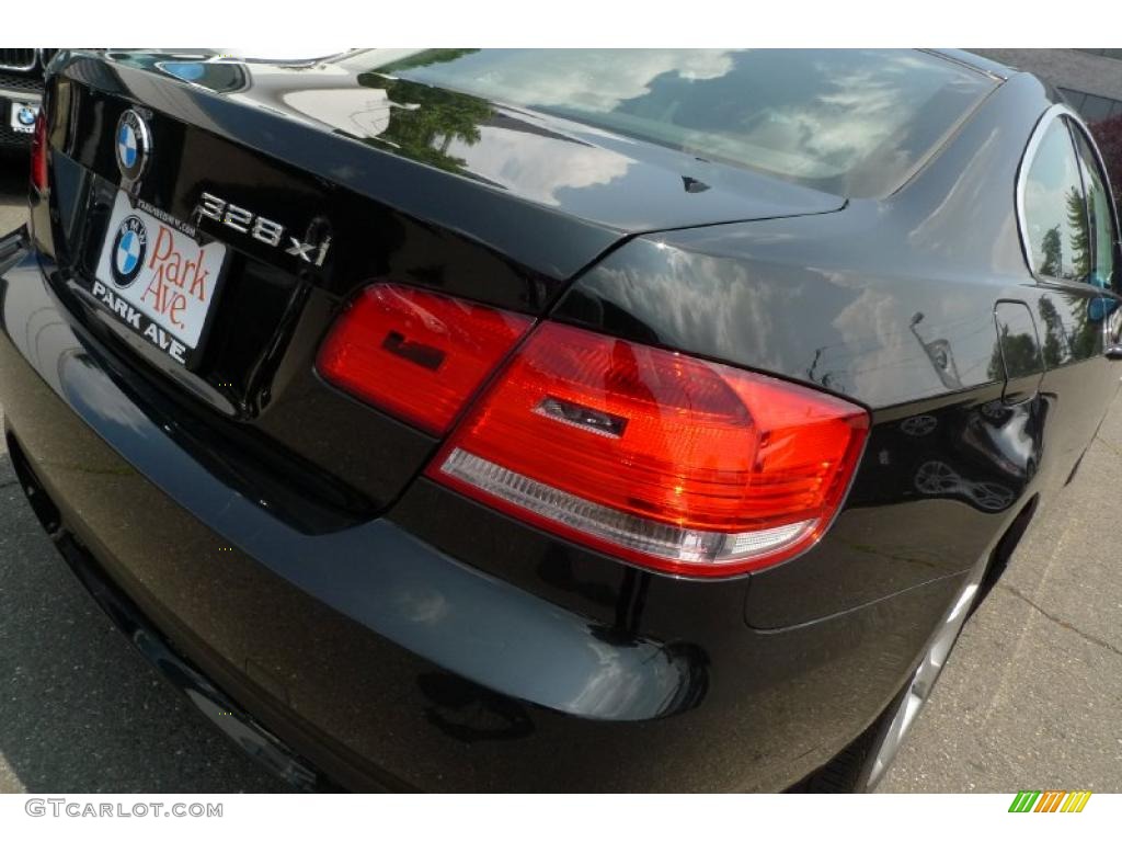 2008 3 Series 328xi Coupe - Jet Black / Black photo #14