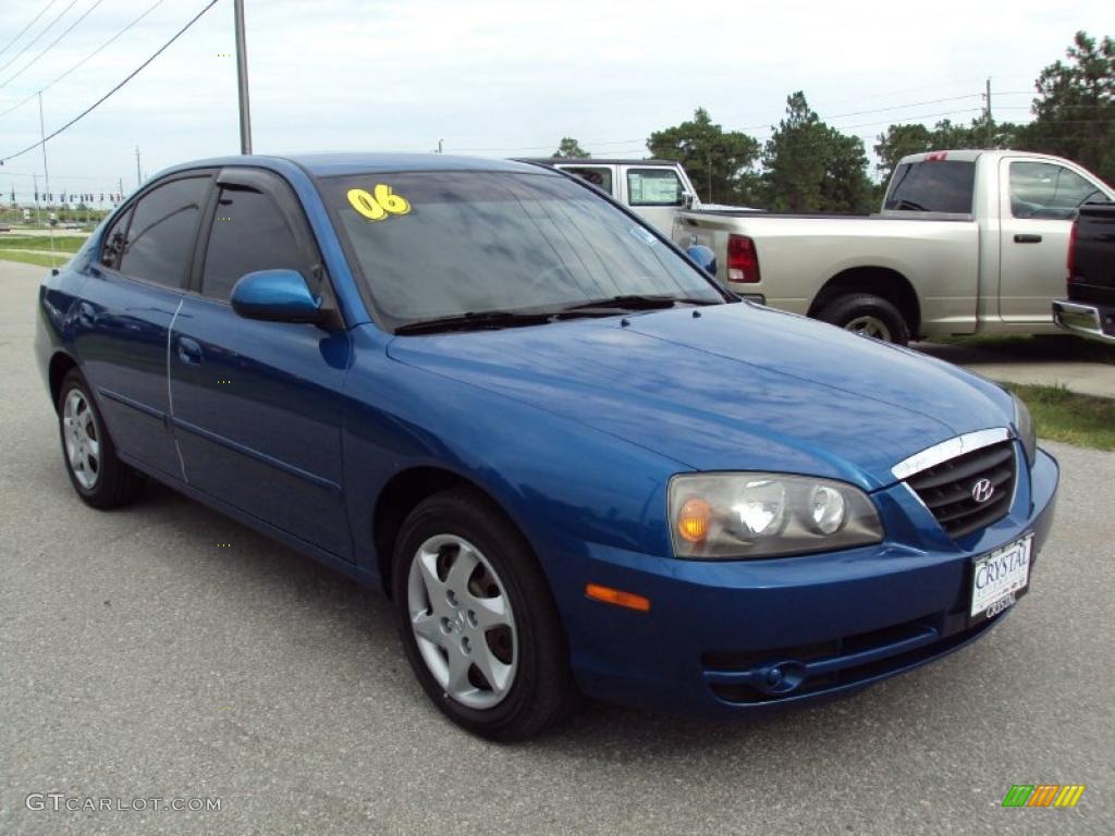 2006 Elantra GLS Sedan - Tidal Wave Blue / Gray photo #10