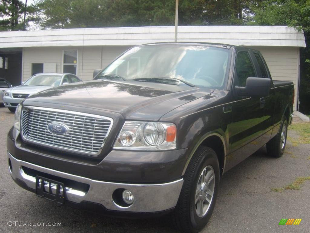 2006 F150 XLT SuperCab - Dark Stone Metallic / Tan photo #6