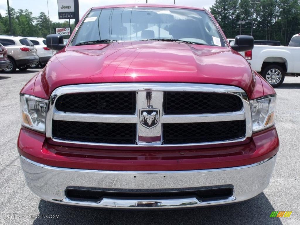 2010 Ram 1500 SLT Crew Cab - Inferno Red Crystal Pearl / Dark Slate/Medium Graystone photo #3