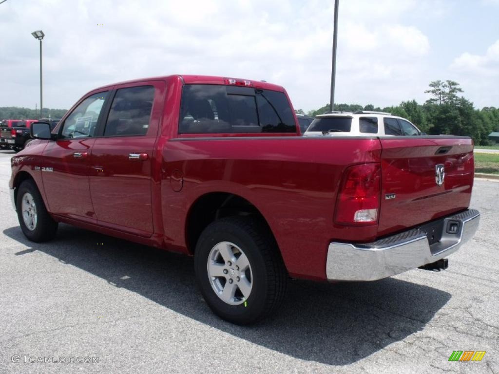 2010 Ram 1500 SLT Crew Cab - Inferno Red Crystal Pearl / Dark Slate/Medium Graystone photo #6