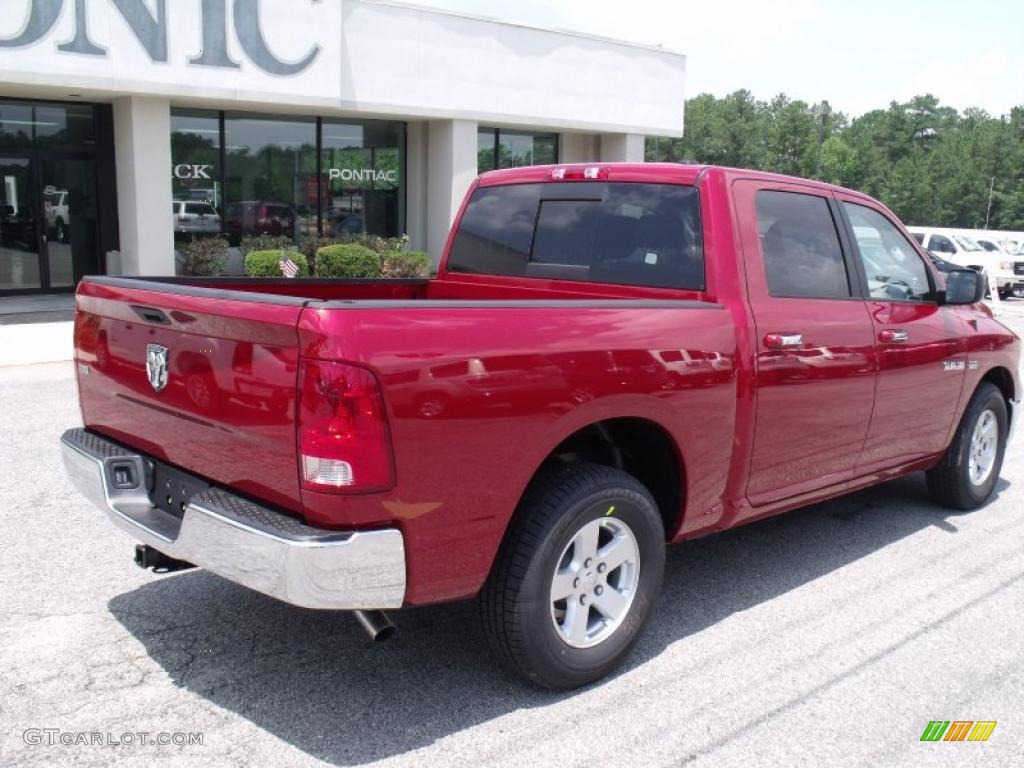 2010 Ram 1500 SLT Crew Cab - Inferno Red Crystal Pearl / Dark Slate/Medium Graystone photo #8
