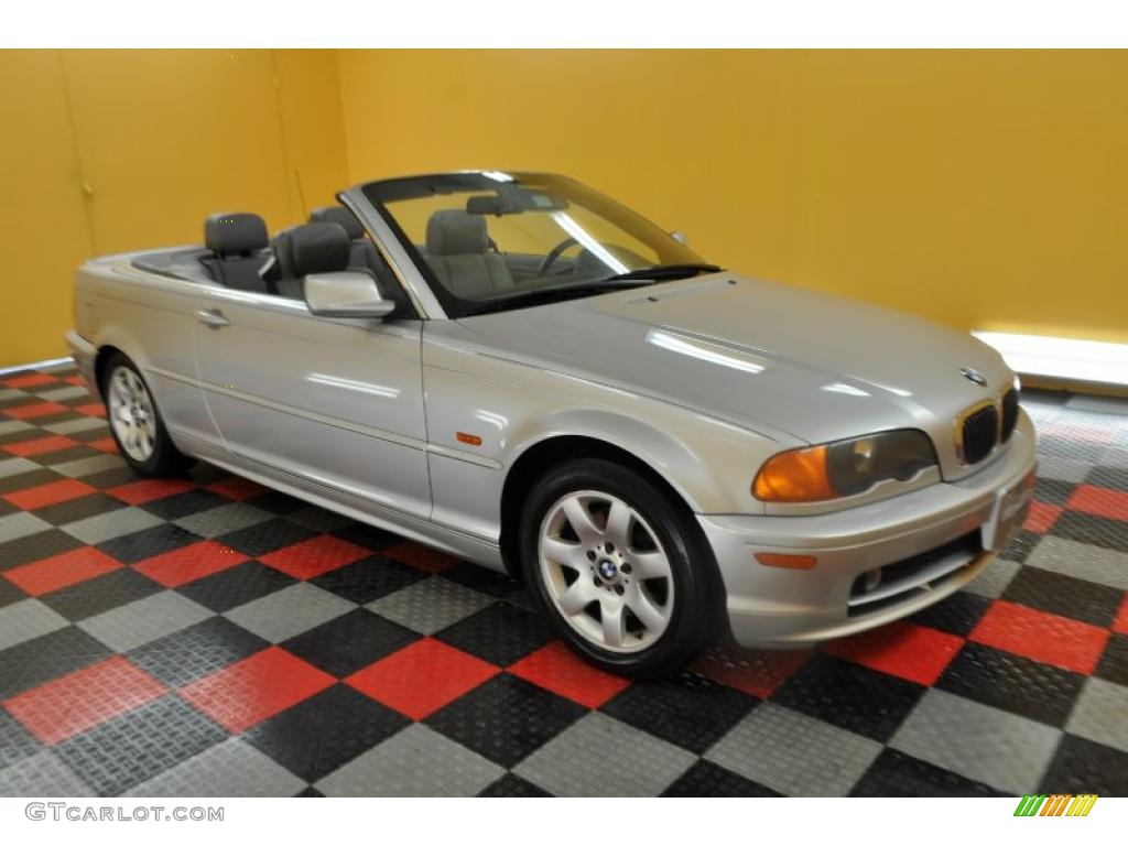 2000 3 Series 323i Convertible - Titanium Silver Metallic / Grey photo #1