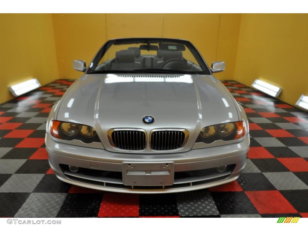 2000 3 Series 323i Convertible - Titanium Silver Metallic / Grey photo #2