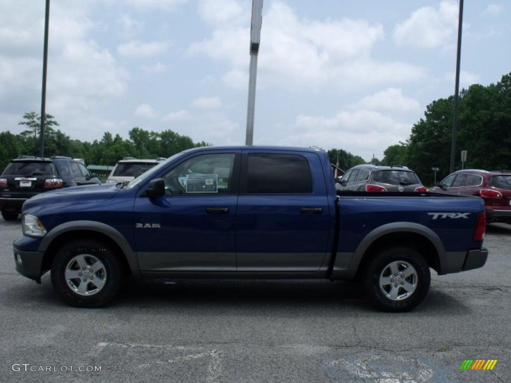 2010 Ram 1500 TRX Crew Cab - Deep Water Blue Pearl / Light Pebble Beige/Bark Brown photo #5