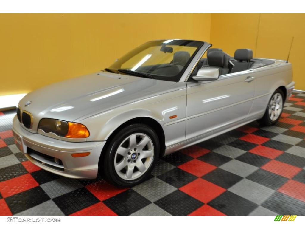 2000 3 Series 323i Convertible - Titanium Silver Metallic / Grey photo #3