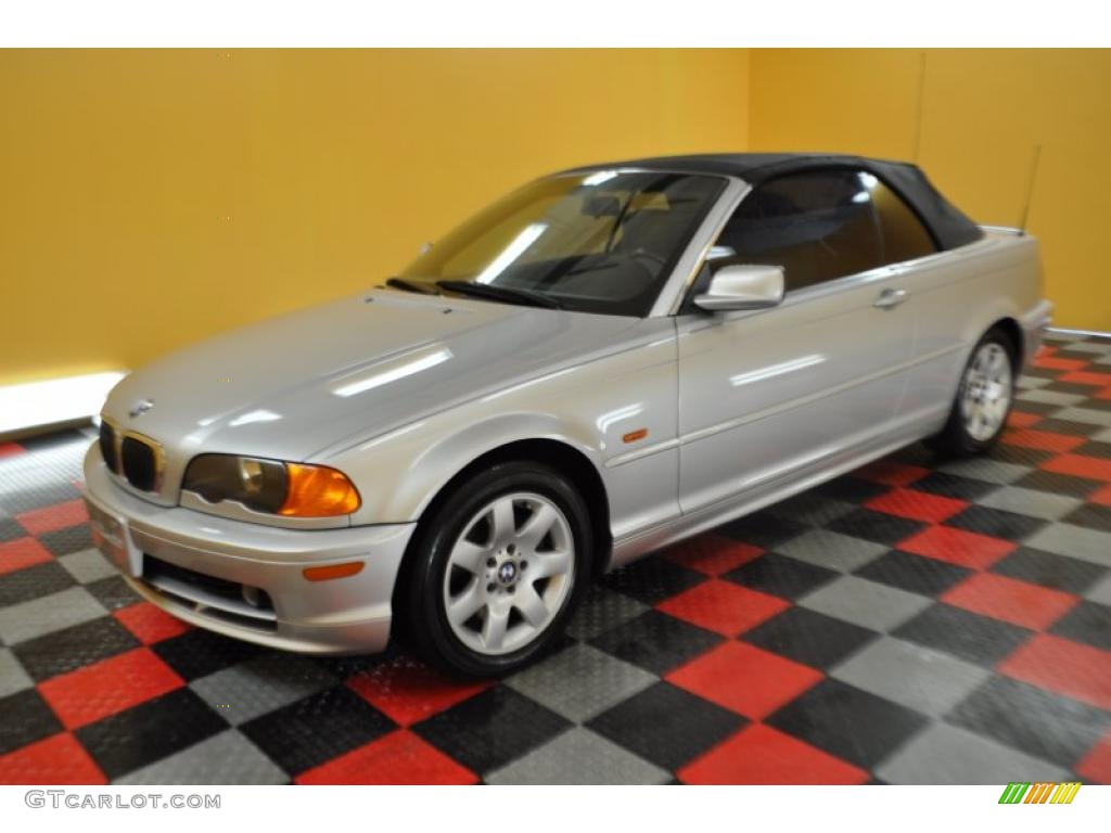 2000 3 Series 323i Convertible - Titanium Silver Metallic / Grey photo #17