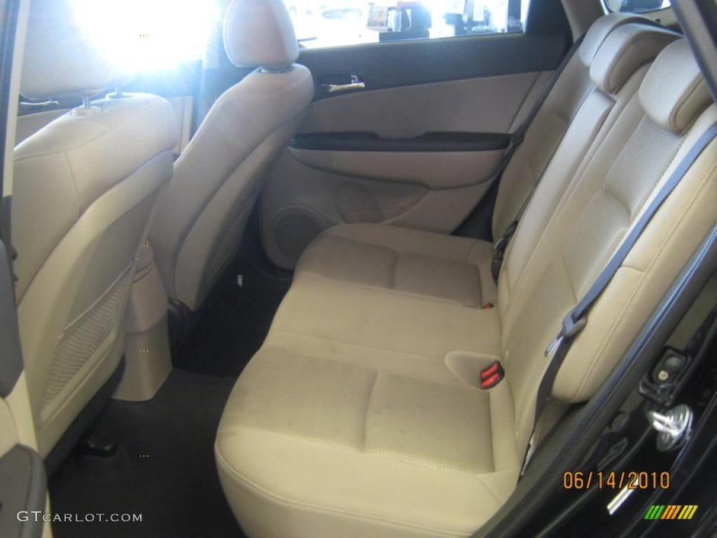 2009 Elantra Touring - Black Pearl / Beige photo #13