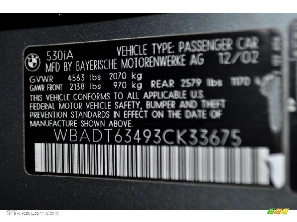 2003 5 Series 530i Sedan - Sterling Grey Metallic / Black photo #9