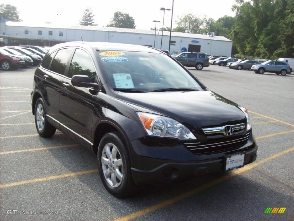 2009 CR-V EX 4WD - Crystal Black Pearl / Black photo #1