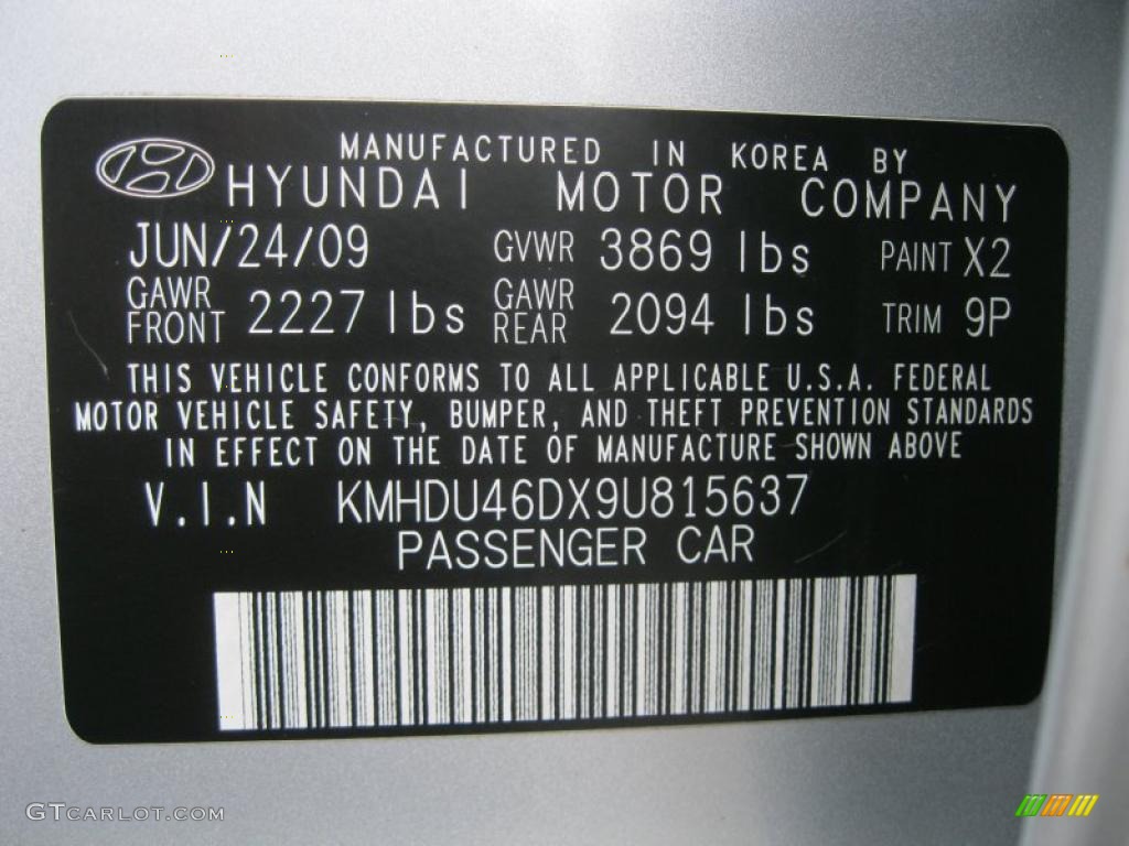 2009 Elantra SE Sedan - Quicksilver / Gray photo #37