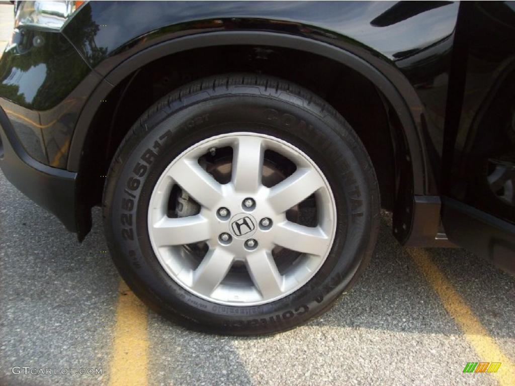 2009 CR-V EX 4WD - Crystal Black Pearl / Black photo #10