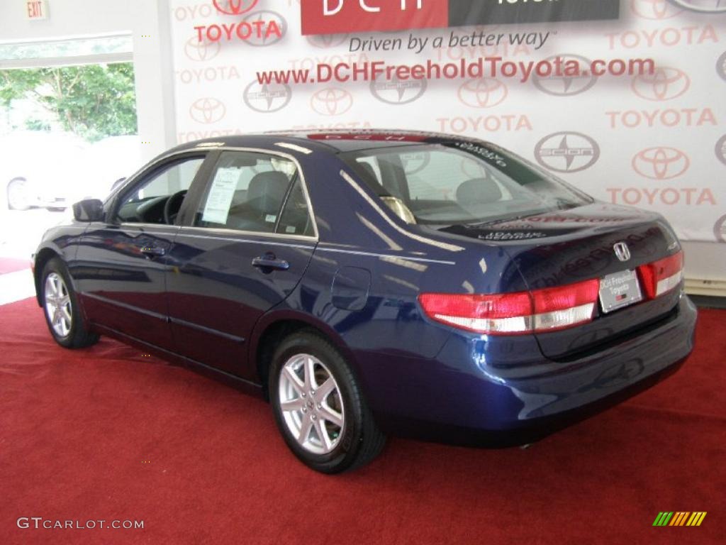 2003 Accord EX V6 Sedan - Eternal Blue Pearl / Gray photo #6