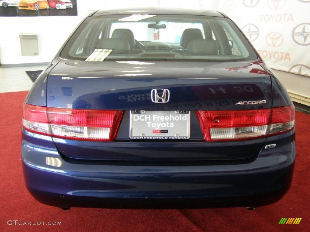 2003 Accord EX V6 Sedan - Eternal Blue Pearl / Gray photo #7