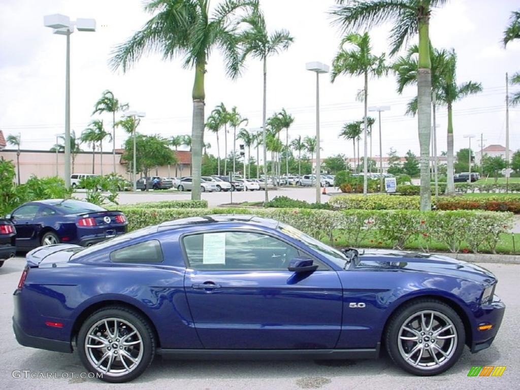 2011 Mustang GT Premium Coupe - Kona Blue Metallic / Charcoal Black/Grabber Blue photo #5