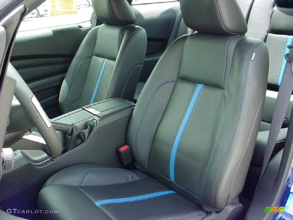 2011 Mustang GT Premium Coupe - Kona Blue Metallic / Charcoal Black/Grabber Blue photo #16