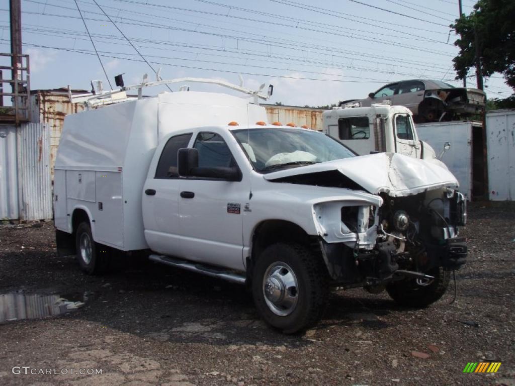 Bright White Dodge Ram 3500