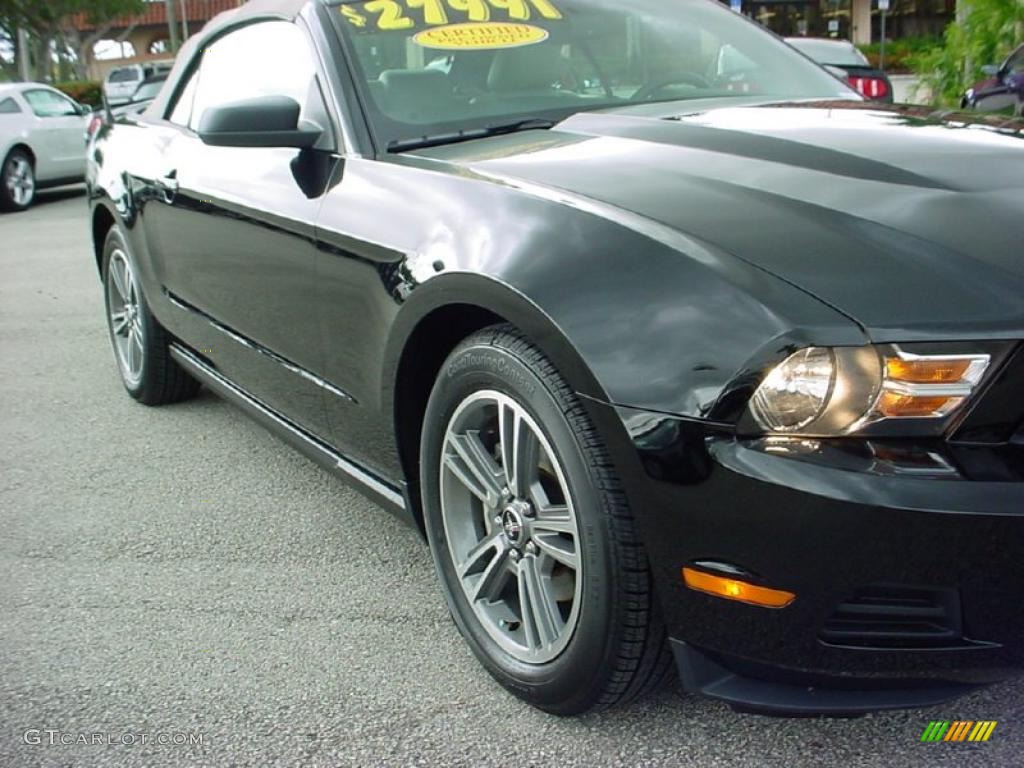 2010 Mustang V6 Premium Convertible - Black / Saddle photo #2