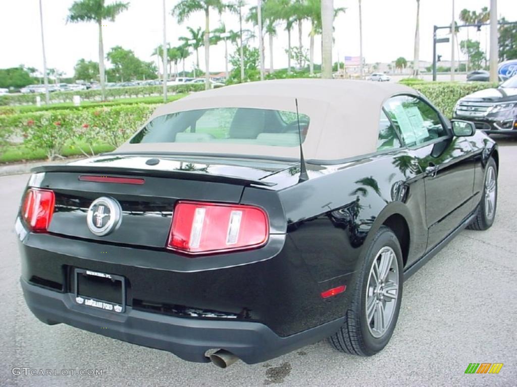 2010 Mustang V6 Premium Convertible - Black / Saddle photo #6