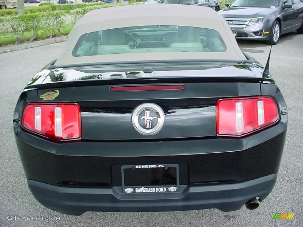 2010 Mustang V6 Premium Convertible - Black / Saddle photo #7
