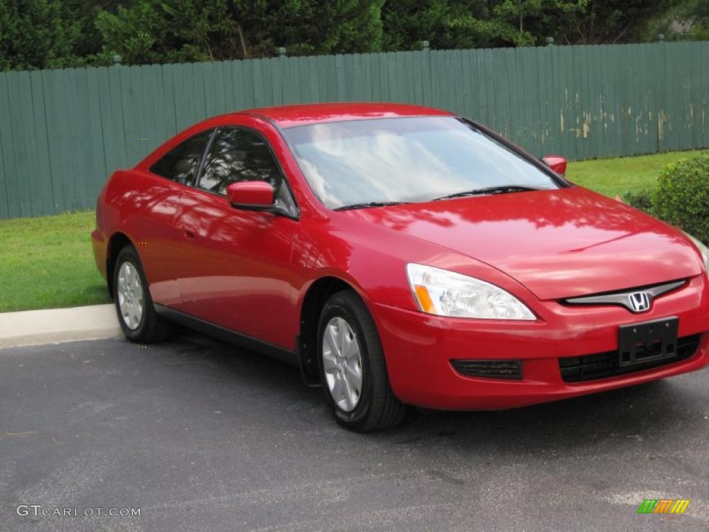 2004 Accord LX Coupe - San Marino Red Pearl / Ivory photo #2