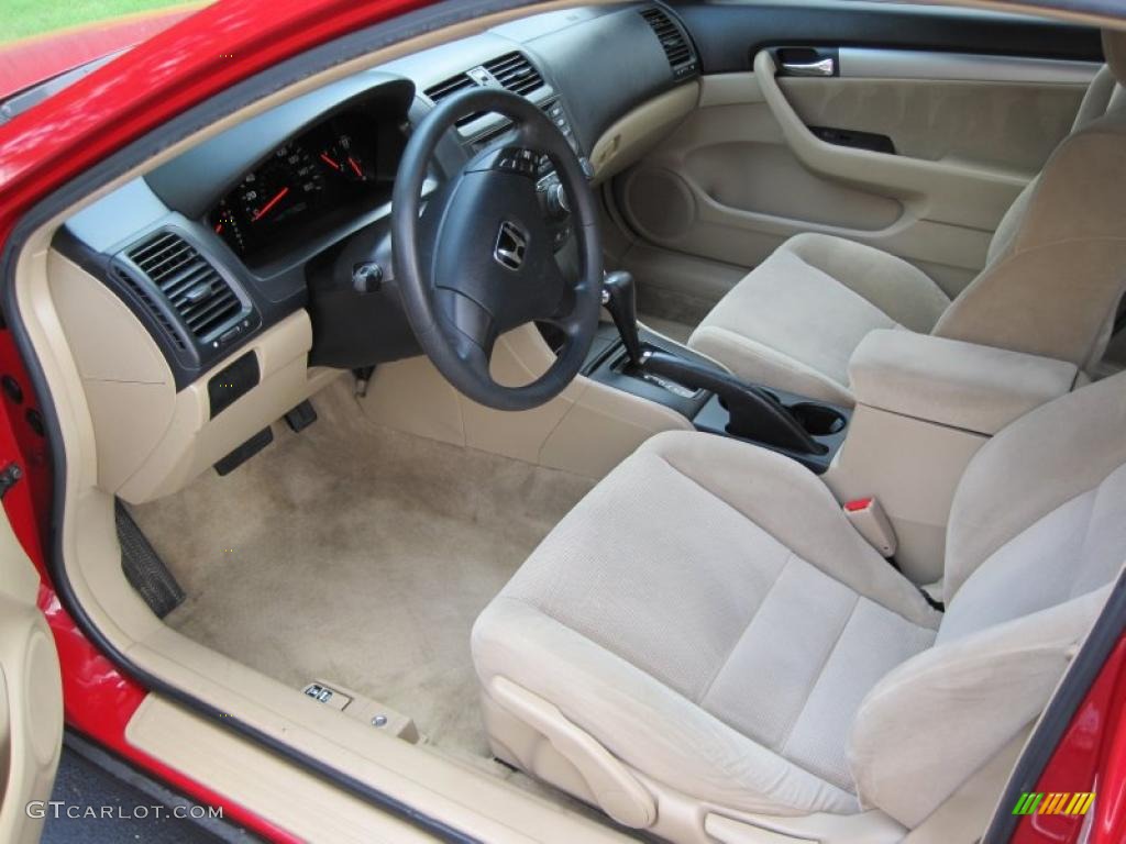2004 Accord LX Coupe - San Marino Red Pearl / Ivory photo #5
