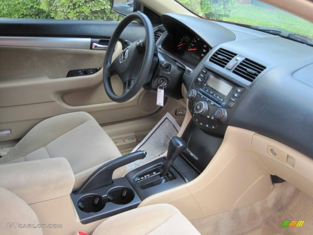 2004 Accord LX Coupe - San Marino Red Pearl / Ivory photo #13