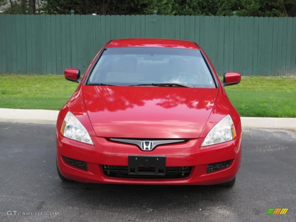 2004 Accord LX Coupe - San Marino Red Pearl / Ivory photo #15