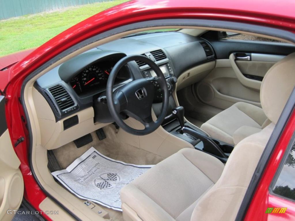 2004 Accord LX Coupe - San Marino Red Pearl / Ivory photo #19