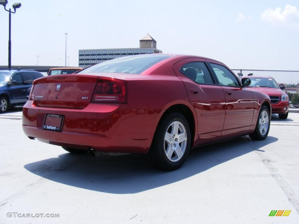 2006 Charger SXT - Inferno Red Crystal Pearl / Dark Slate Gray/Light Graystone photo #5