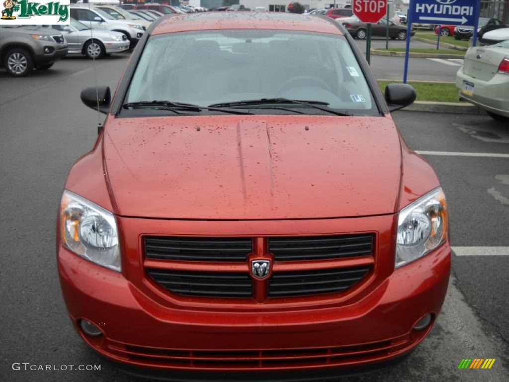 2007 Caliber SXT - Sunburst Orange Pearl / Pastel Slate Gray/Orange photo #15