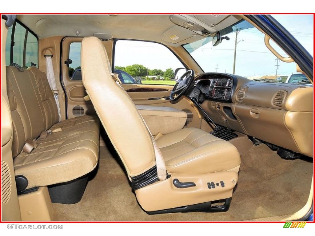 2002 Ram 3500 SLT Quad Cab 4x4 Dually - Patriot Blue Metallic / Camel/Tan photo #19
