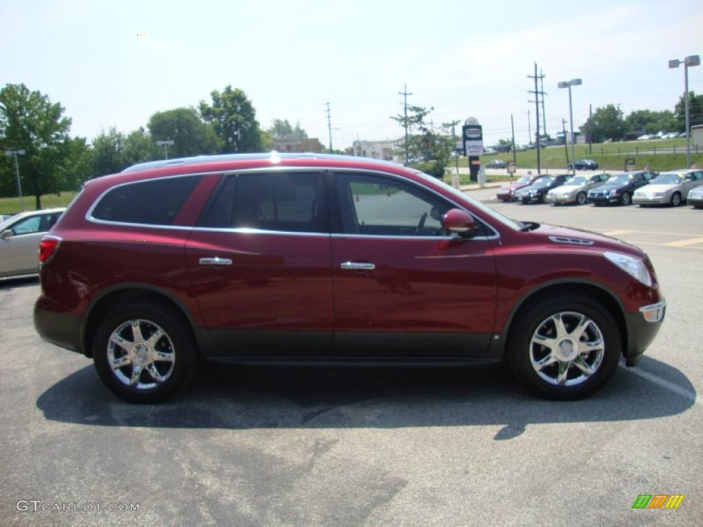 2008 Enclave CXL - Red Jewel / Cashmere/Cocoa photo #7