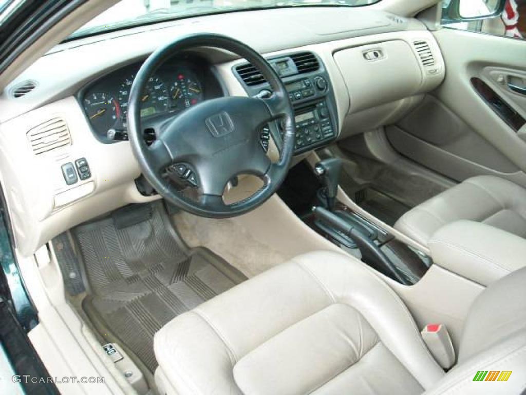 1999 Accord EX V6 Coupe - Dark Emerald Pearl / Ivory photo #7