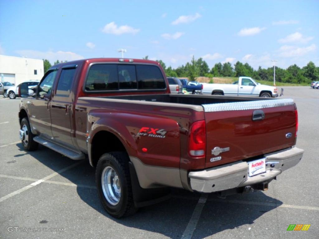 2007 F350 Super Duty King Ranch Crew Cab 4x4 Dually - Dark Copper Metallic / Castano Brown Leather photo #2