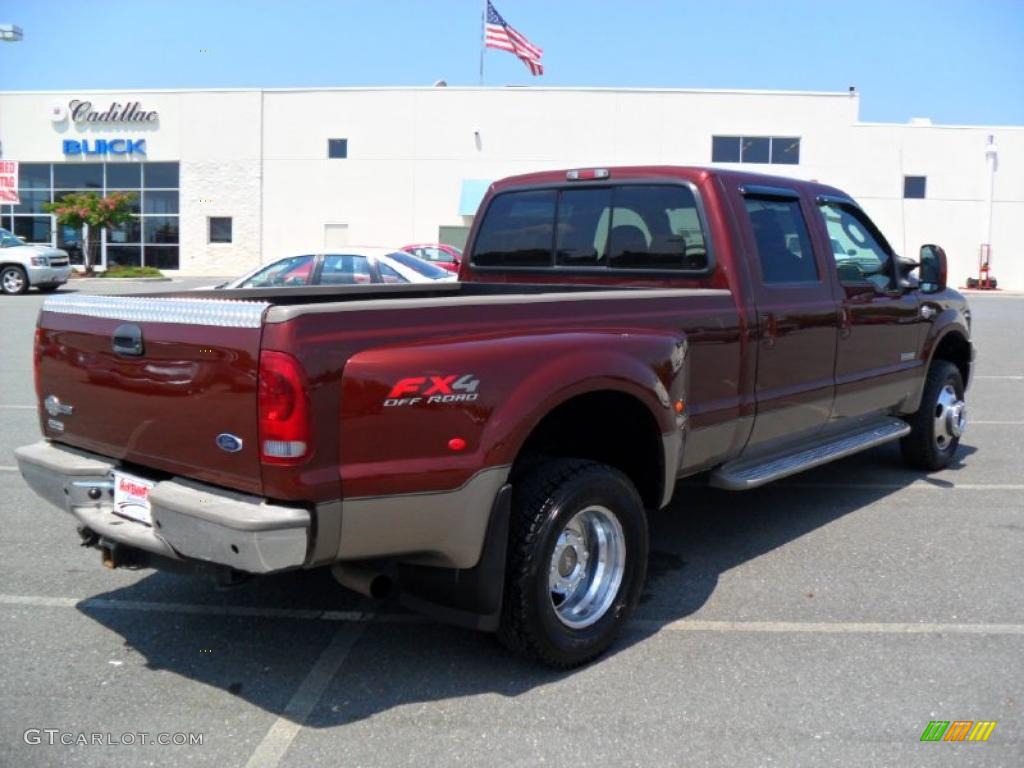 2007 F350 Super Duty King Ranch Crew Cab 4x4 Dually - Dark Copper Metallic / Castano Brown Leather photo #4