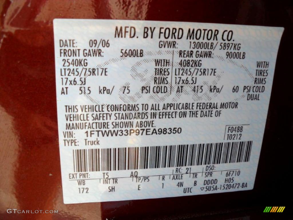 2007 F350 Super Duty King Ranch Crew Cab 4x4 Dually - Dark Copper Metallic / Castano Brown Leather photo #6