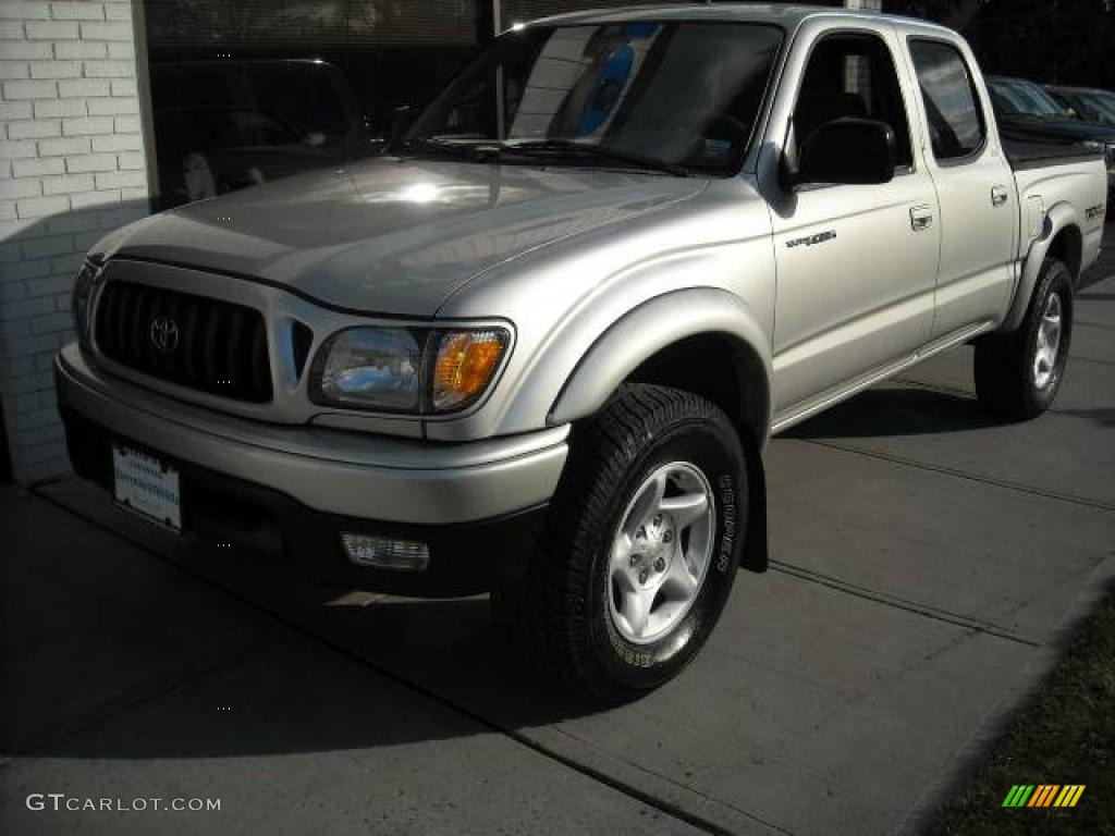 2003 Tacoma V6 Double Cab 4x4 - Lunar Mist Silver Metallic / Oak photo #1