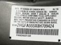Galaxy Gray Metallic - Civic Si Sedan Photo No. 49