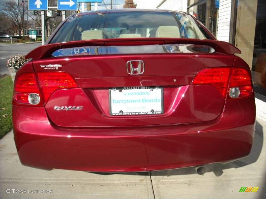 2007 Civic EX Sedan - Tango Red Pearl / Gray photo #5