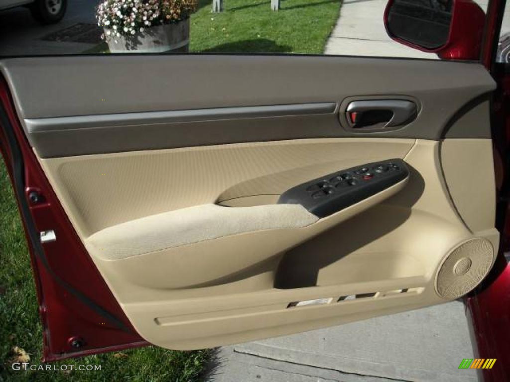 2007 Civic EX Sedan - Tango Red Pearl / Gray photo #9