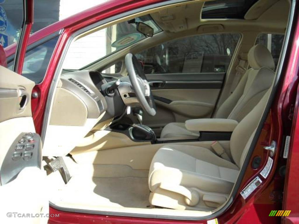 2007 Civic EX Sedan - Tango Red Pearl / Gray photo #10