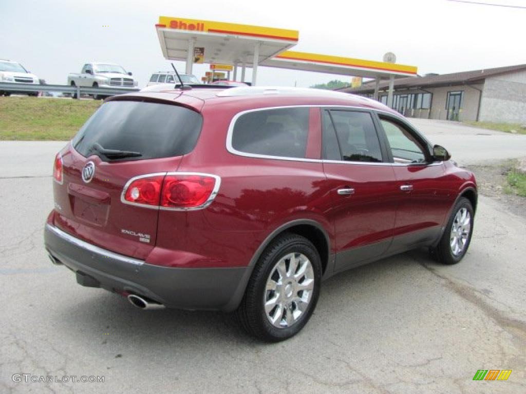 2010 Enclave CXL AWD - Red Jewel Tintcoat / Cashmere/Cocoa photo #12