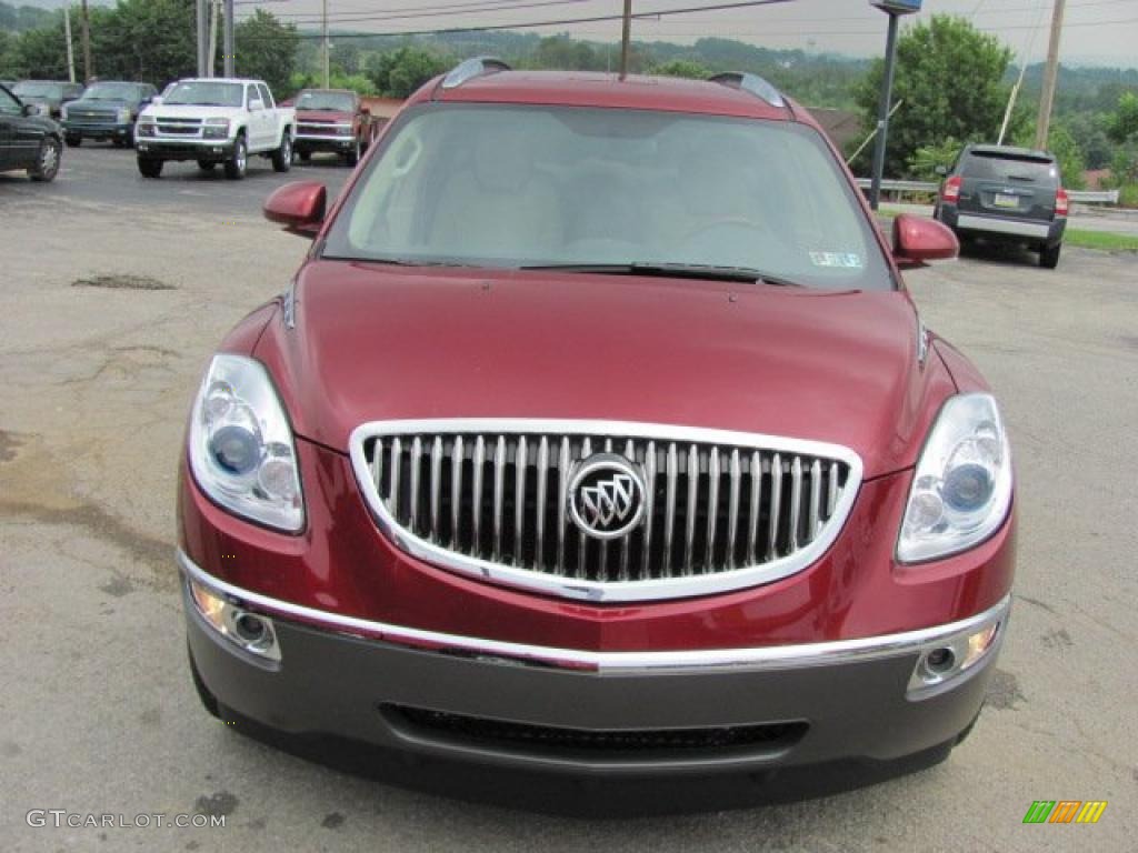 2010 Enclave CXL AWD - Red Jewel Tintcoat / Cashmere/Cocoa photo #14