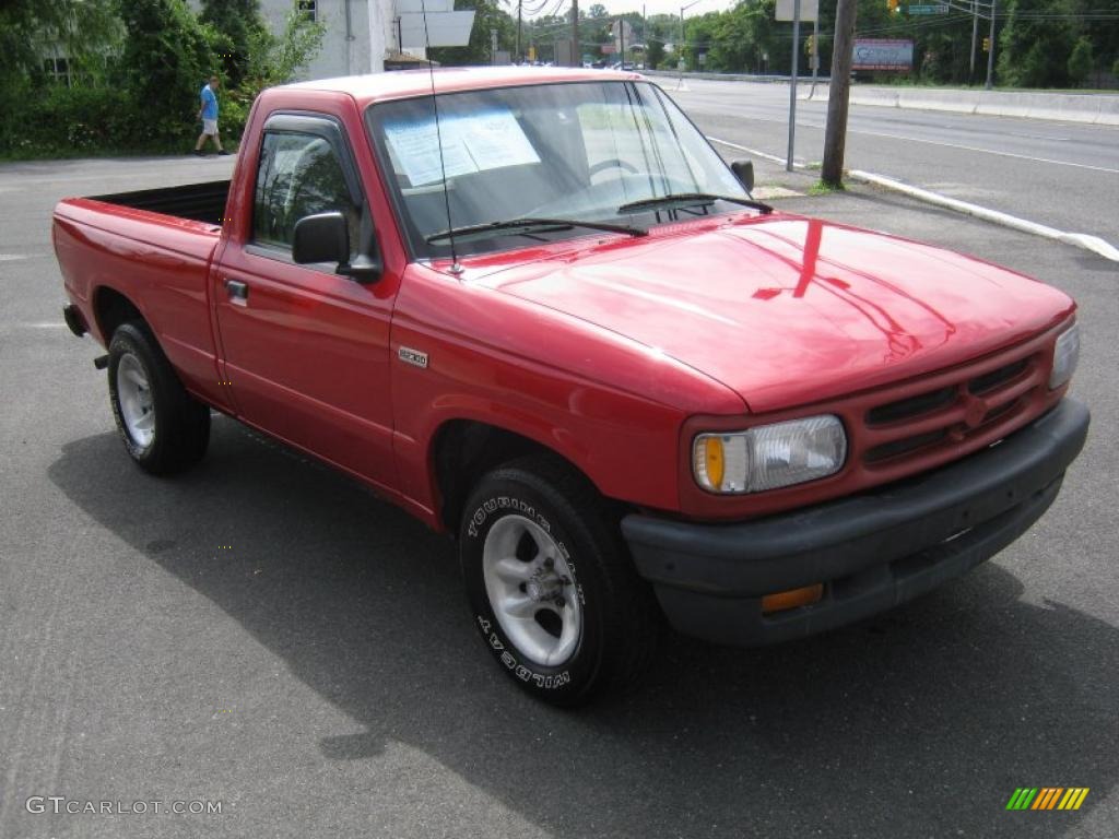 1997 B-Series Truck B2300 Regular Cab - Bright Red / Gray photo #2
