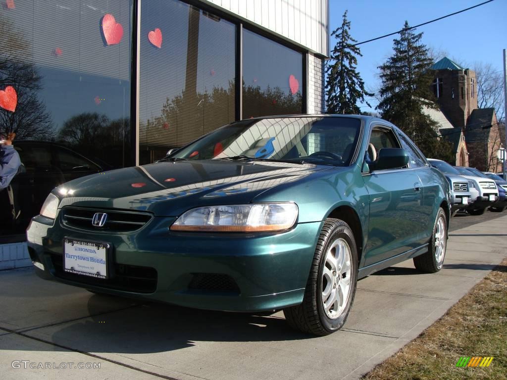 2002 Accord EX V6 Coupe - Noble Green Pearl / Ivory photo #1